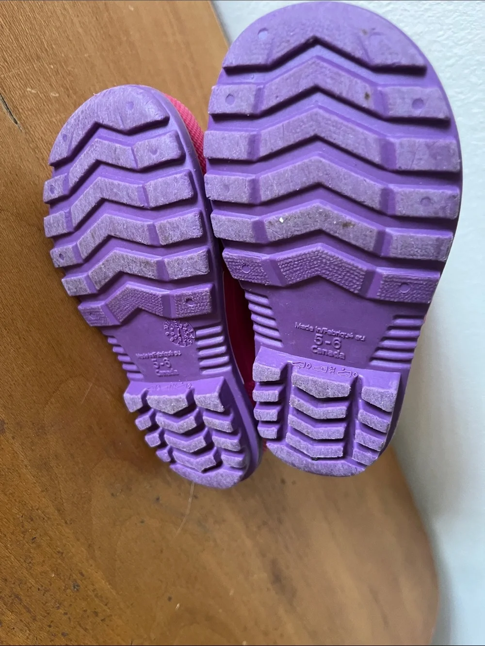 Kids Wonder Nation Hot Pink Rain Boots Toddler Girl Size 5-6